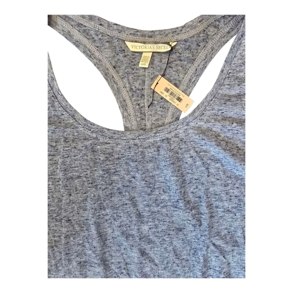 2 NWT Victoria's Secret Angel Racerback MuscleTank Tops Blue Black Size Large - Picture 2 of 13